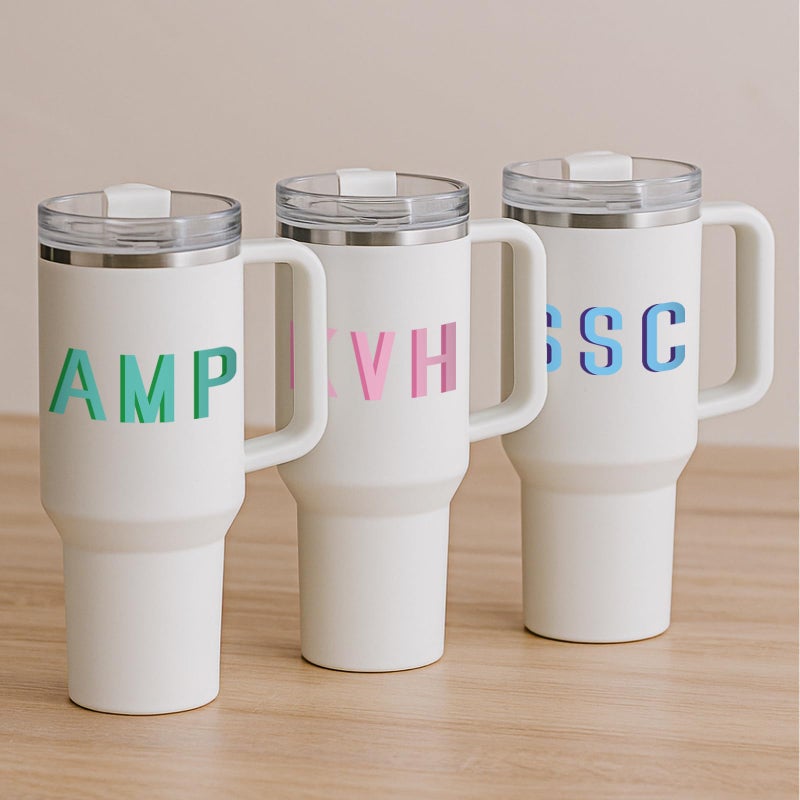 ForraFun 8 Sheet Personalized UV DFT Vinyl Letter Stickers Waterproof Shadow Monogram for Pool Bag Cup Wrap Decal Sticker for Tumbler Cups Water Bottle DIY Crafts, Laptop, Cars Decor - Image 4
