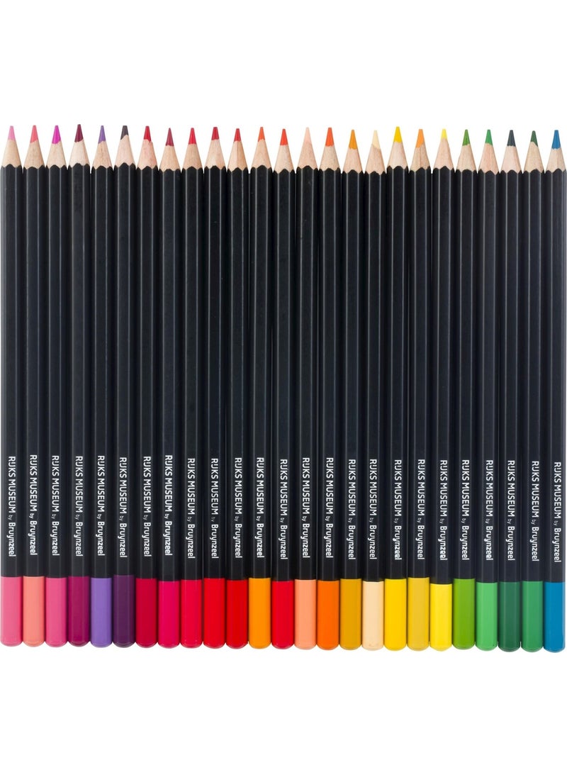 Bruynzeel - Color Pencils Rijksmuseum The Milkmaid Set Dry Crayons Set 24 Colors Metal Box - Image 1