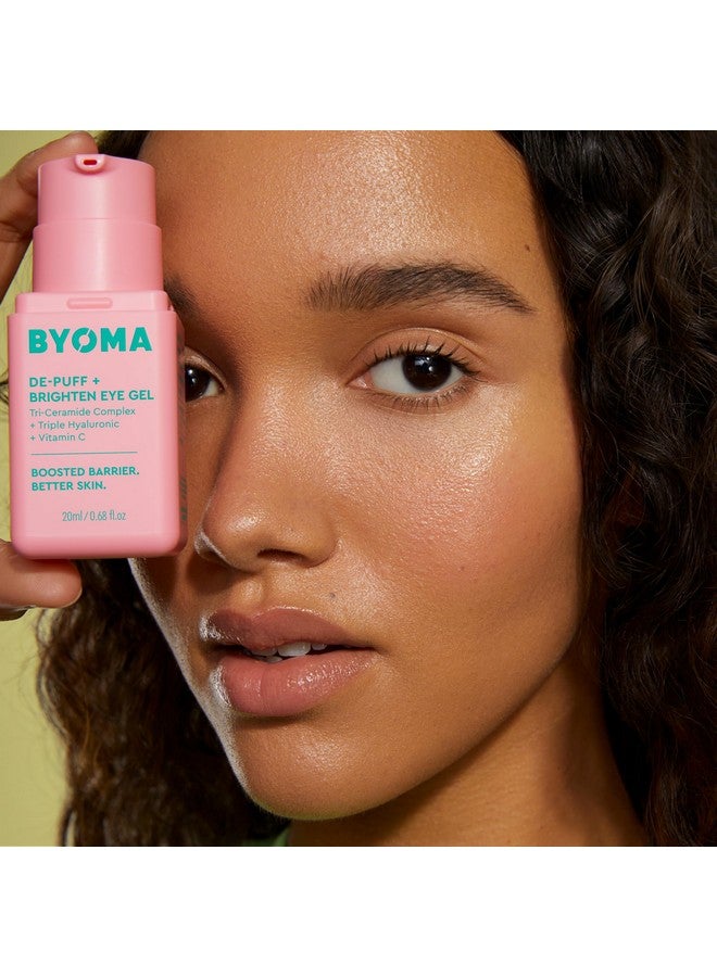 BYOMA BYOMA De-Puff + Brighten Eye Gel - Lightweight Gel Eye Cream for Dark Circles, Puffiness & Wrinkles - Under Eye Cream With Hyaluronic Acid & Vitamin C - Barrier Repair Skincare - 0.68 fl. oz - Image 3