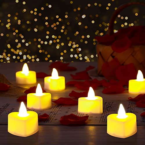 cridoz 2000 Pieces Artificial Rose Petals with 24 LED Tea Lights Candles, Romantic Decorations Special Night Set for Night, Valentine's Day, Wedding Anniversary or Table Décor, Warm White - Image 2