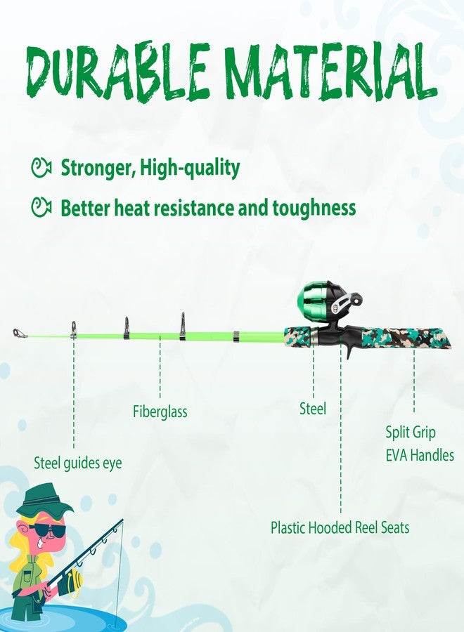 WIDDEN Kids Fishing Pole, Portable Telescopic Kids Fishing Poles for Boys and Girls, Fishing Rod and Reel Combo Kit with Tackle Box, and Fishing Net, Best Fishing Pole for Toddler Youth - Image 5