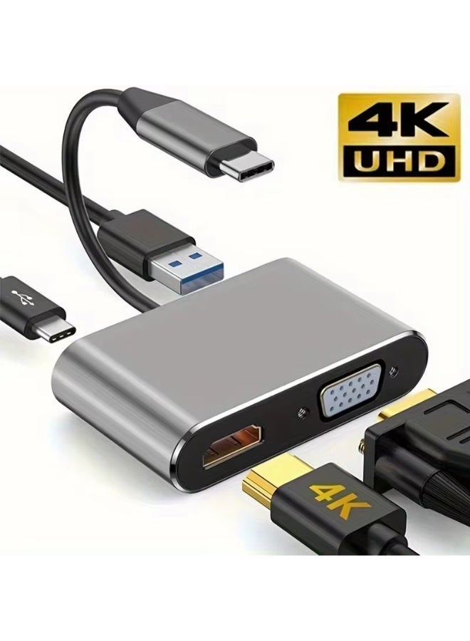 إكسيفا Xyva type-c To Hub Pd hdtv+vga+usb Adapter usbc