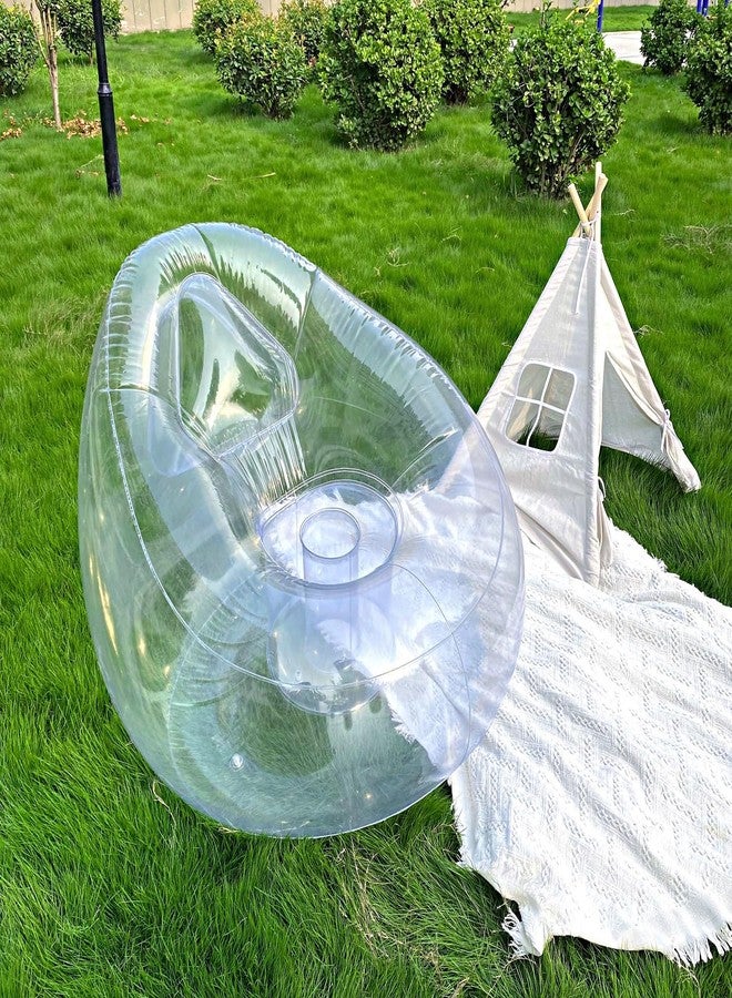 Baiao Inflatable Chair,Transparent Inflatable Couch Chair Sofa, Blow Up Couch Bean Bag Lazy Sofa Chair for Room,Funny Indoor/Outdoor Furniture - Image 2