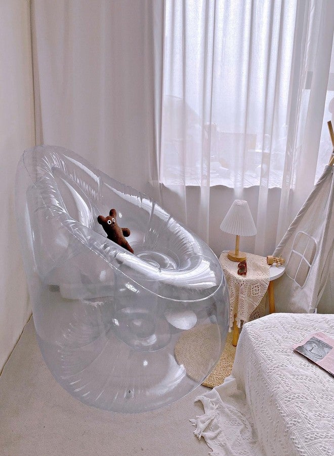 Baiao Inflatable Chair,Transparent Inflatable Couch Chair Sofa, Blow Up Couch Bean Bag Lazy Sofa Chair for Room,Funny Indoor/Outdoor Furniture - Image 5