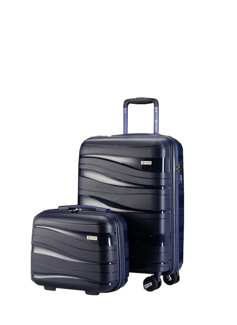 PARTNER - Luggage Set Suitcase Unbreakable Spinner Hardshell Lightweight TSA Lock Luggage Sets with PP Material, Luggage Sets Hardside With Spinner Wheels navy blue colour - Image 1
