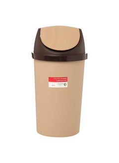 Garbage Bin Roma 45 Liter with Swing Lid, Plastic Tall Garbage Bin Outdoor and Indoor, Large Recycle Bin and Waste Basket for Home, Office, Garage, Patio, Restaurant (Beige) Visit the Superiors Store