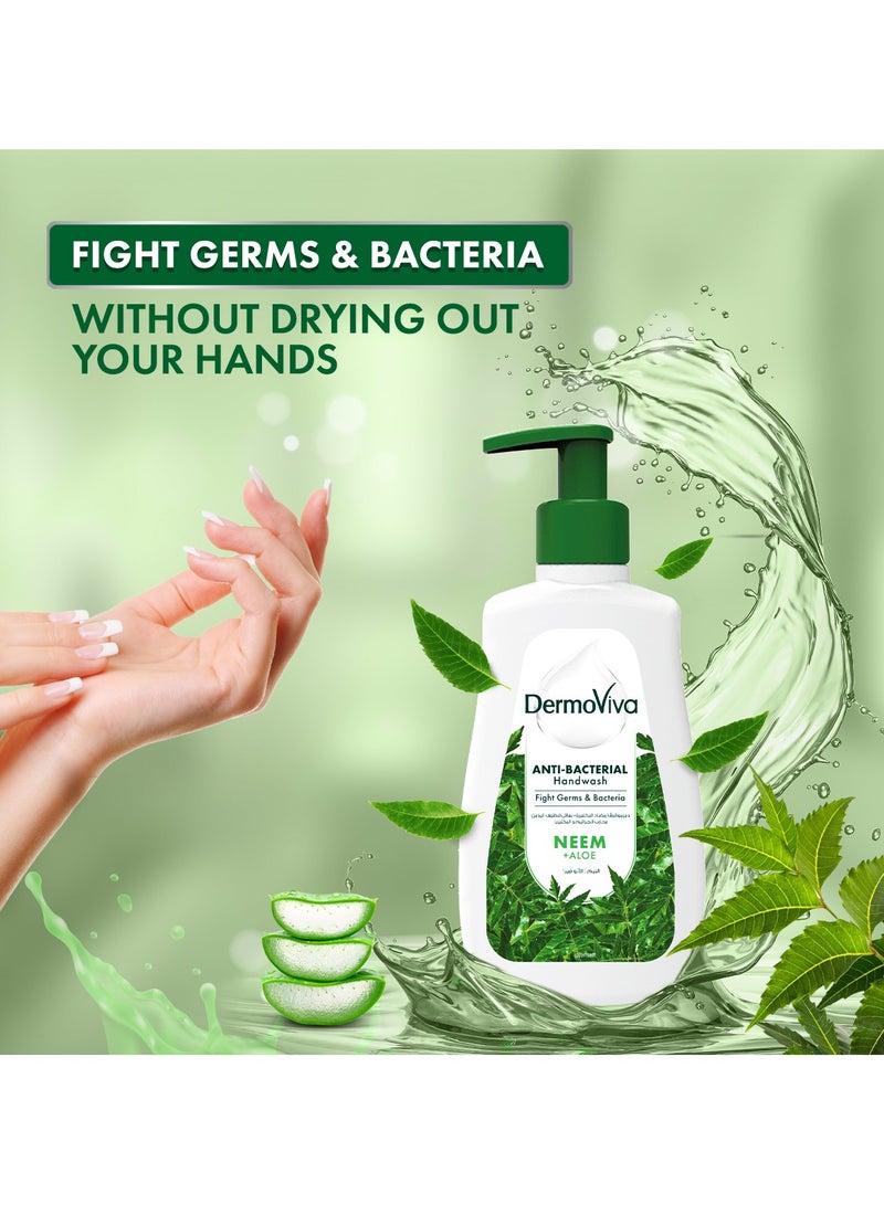 Dermoviva Anti-Bacterial Handwash (Buy 4 Get 2 Free) | Fights Germs & Bacteria | With Neem & Aloe Vera Extracts | 6x200 ml - Image 2