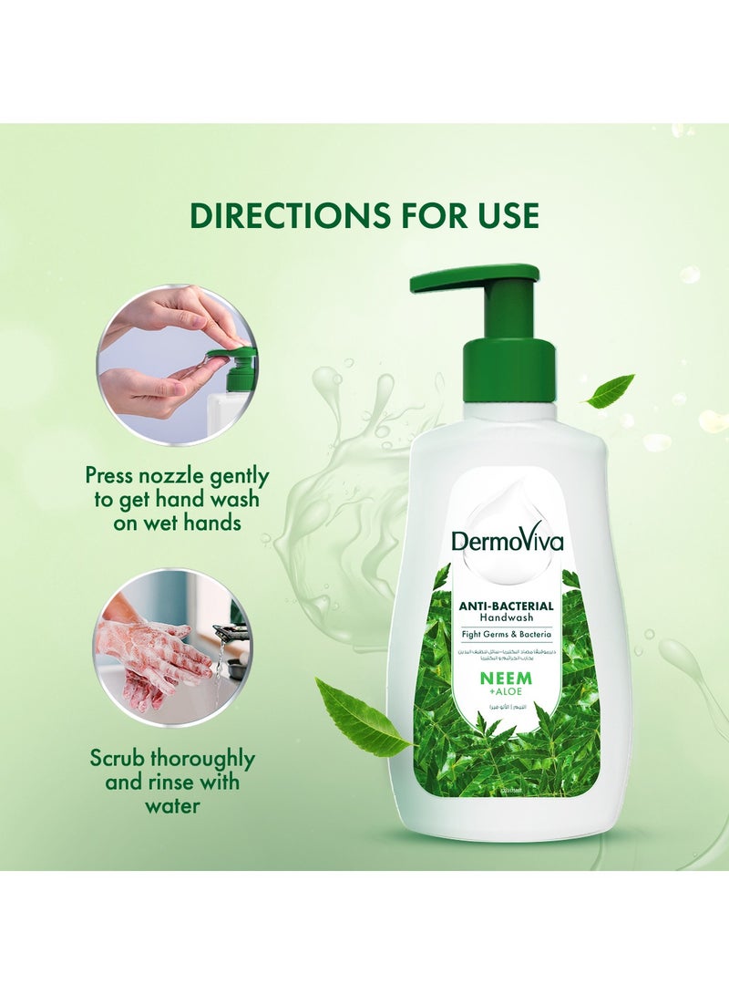 Dermoviva Anti-Bacterial Handwash (Buy 4 Get 2 Free) | Fights Germs & Bacteria | With Neem & Aloe Vera Extracts | 6x200 ml - Image 5