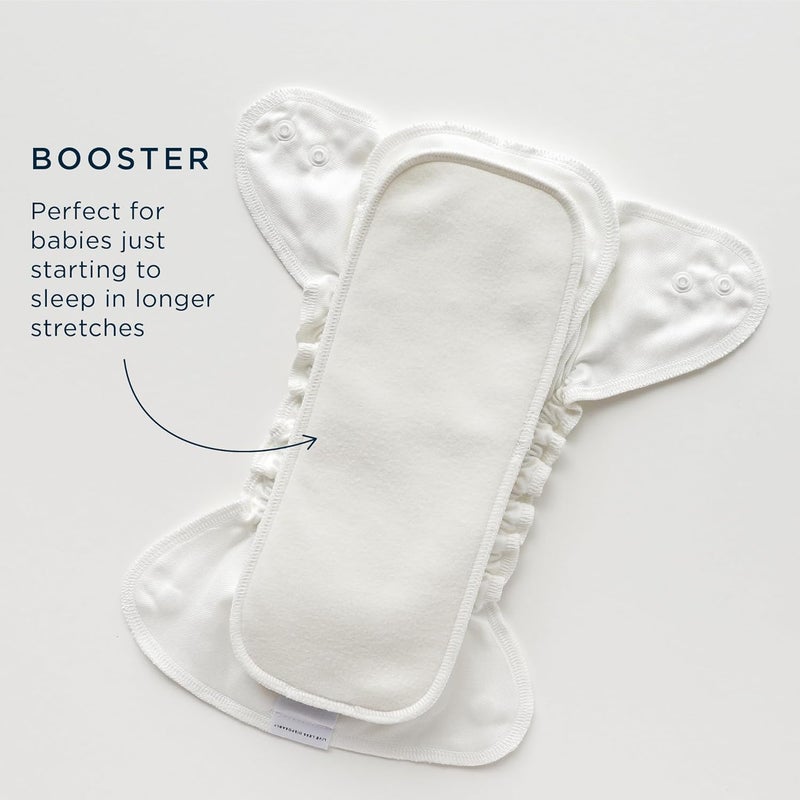 Esembly Ultra Absorbent Overnight Hemp Cloth Diaper Booster Inserts with Stay-Dry Fleece – Reusable Nighttime Doublers for Heavy Wetters – Size 2, 1 Set (1 Contours and 1 Boosters) - Image 3
