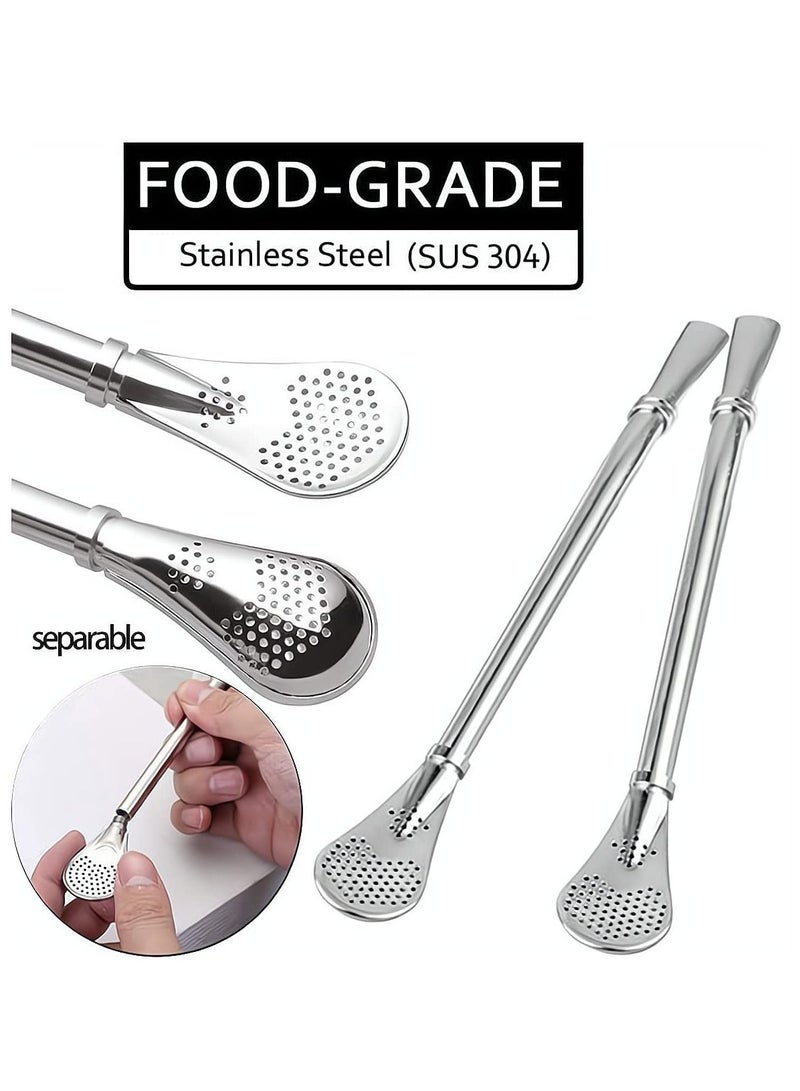 هومستر Yerba Mate Tea Cup, كوب عازل من الستانلس ستيل، قرع ماتي لشرب أوراق يربا السائبة مع قش بومبيلا، بني، 230 مل - Image 5