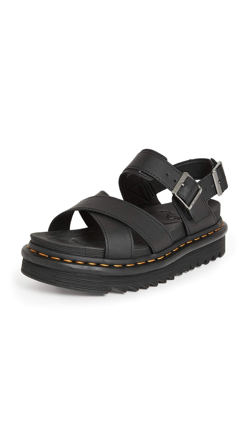 Dr. Martens Women's Ankle Strap Sandal, Black Hydro, 6 - Image 1