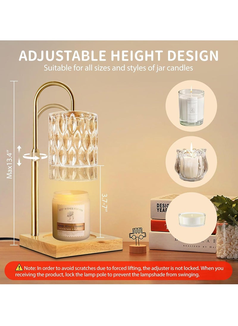 Bedroom Decoration Smokeless Melted Wax Lamp, Timed Dimming Can Raise and Lower Aromatherapy Lamp Table Lamp,Comes with 2 Light Bulbs