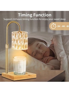 Sharpdo Bedroom Decoration Smokeless Melted Wax Lamp, Timed Dimming Can Raise and Lower Aromatherapy Lamp Table Lamp,Comes with 2 Light Bulbs  - Image 4
