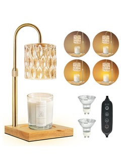 Sharpdo Bedroom Decoration Smokeless Melted Wax Lamp, Timed Dimming Can Raise and Lower Aromatherapy Lamp Table Lamp,Comes with 2 Light Bulbs  - Image 2