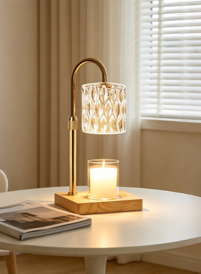 Sharpdo Bedroom Decoration Smokeless Melted Wax Lamp, Timed Dimming Can Raise and Lower Aromatherapy Lamp Table Lamp,Comes with 2 Light Bulbs - Image 3