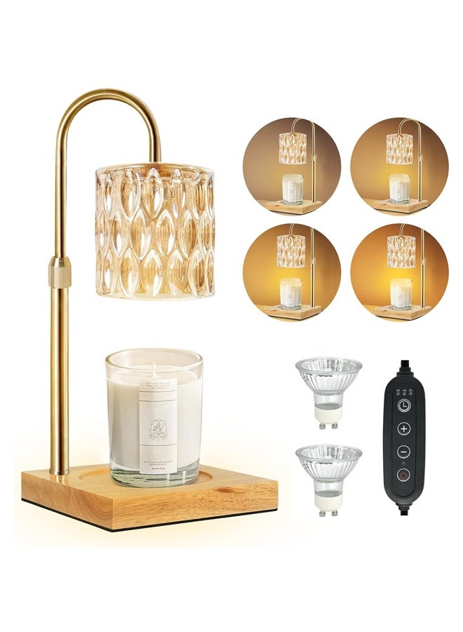 Sharpdo Bedroom Decoration Smokeless Melted Wax Lamp, Timed Dimming Can Raise and Lower Aromatherapy Lamp Table Lamp,Comes with 2 Light Bulbs - Image 5