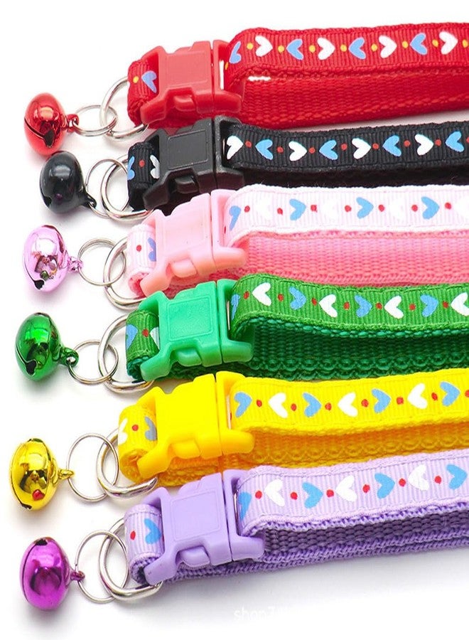 Weimostar XXS Dog Collar with Bell, 2 Pack XS Cat Collars Girl Cute Soft Adjustable Buckle for XSmall Extra Small Tiny Little Puppies Dogs Pet Female Kitten Yorkie Chihuahua Purple and Pink - Image 3