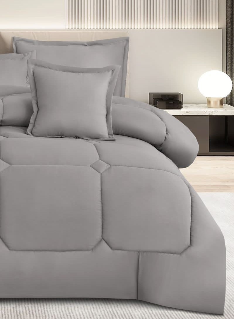 مينج لي طقم لحاف مفرش سرير ملكي نفرين مكون من 6 قطع مميزة مقاس 240 في 220 سم - Image 2