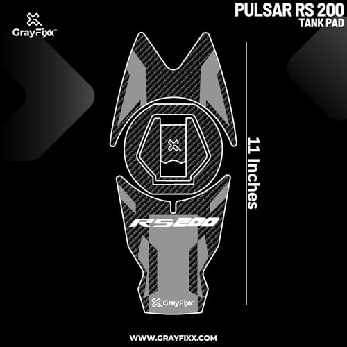 Grayfixx Pulsar RS 200 Tank Pad | Tank Sticker for Pulsar RS 200, Size 11 Inches, Pack of 1 - Image 2