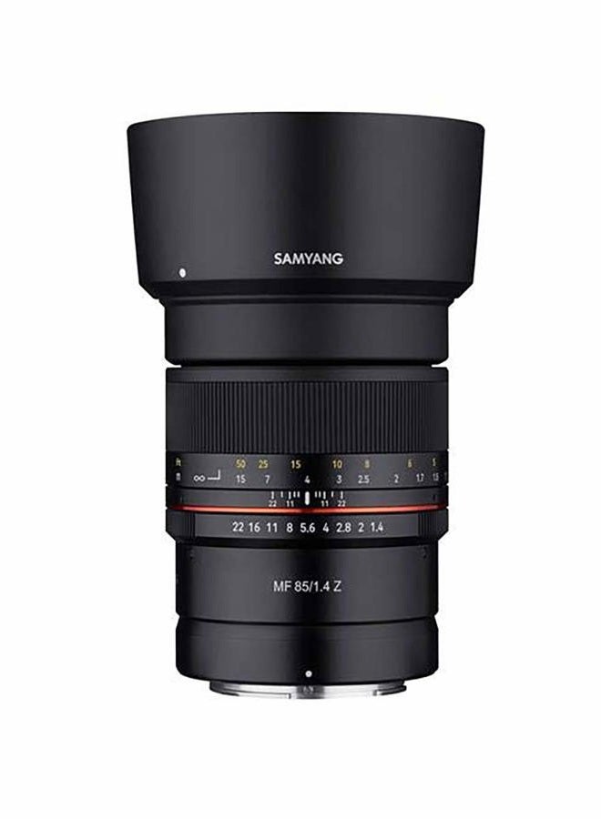 Samyang عدسة ساميانغ 85 مم F1.4 محكمة الإغلاق عالية السرعة لتصوير التليفوتو لكاميرات نيكون Z بدون مرآة - Image 1