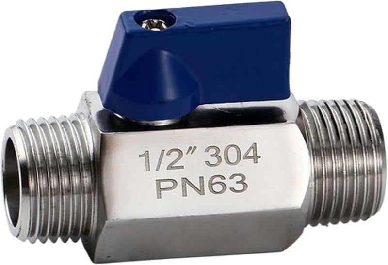 Stainless Steel 304 Mini Ball Valve 0 5 Inch Male To Male Thread Brewer Hardware - Image 3