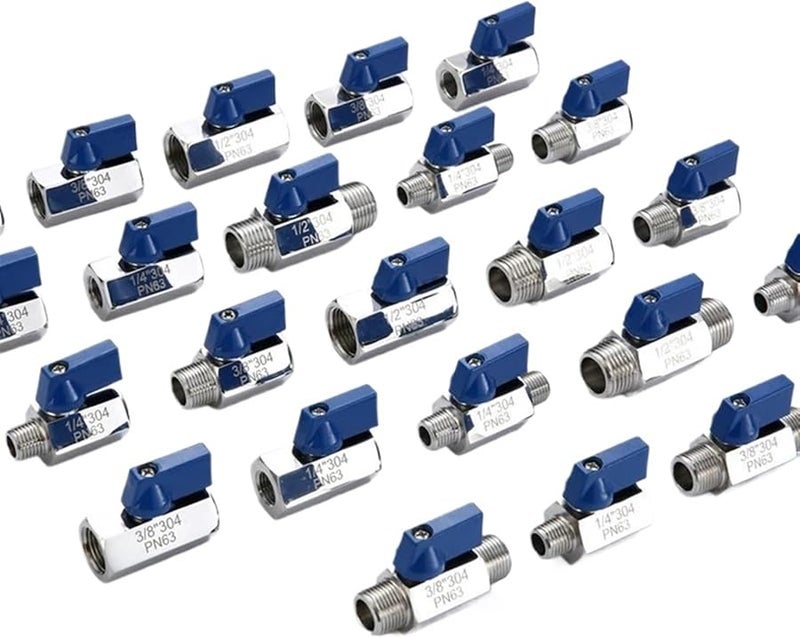 Stainless Steel 304 Mini Ball Valve 0 5 Inch Male To Male Thread Brewer Hardware - Image 5