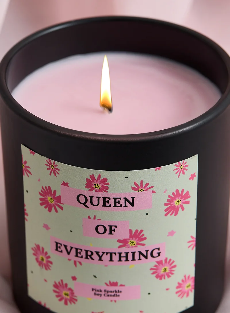 Flamingo Candles Pink Sparkle  Queen Of Everything Jar Candle