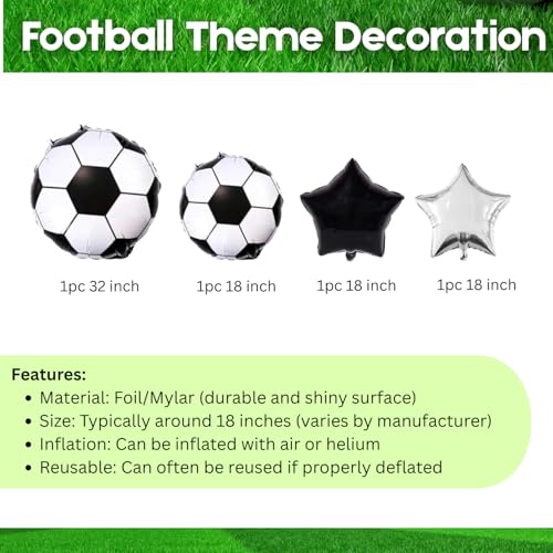 FI - FLICK IN Football Theme Birthday Decorations 21 Pcs Football Sports Theme Decoration For Boys Happy Birthday party Items (Pack of 21, Multicolor) - Image 4