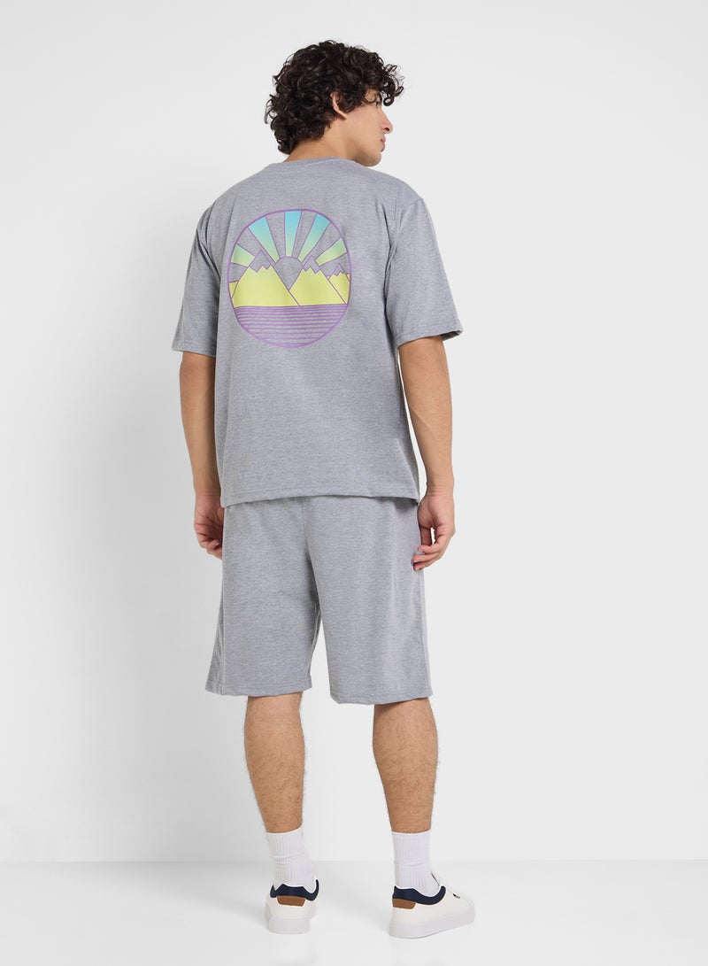Seventy Five Graphic T-Shirts And Shorts Sets - Image 2