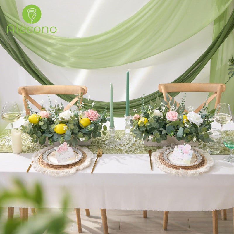 Alecono 100pcs 4 Kinds Artificial Eucalyptus Stems Bulk, Fake Plants Leaves Bundle, Mixed Greenery Stems for Wedding Party Decor Vase Floral Arrangement - Image 3