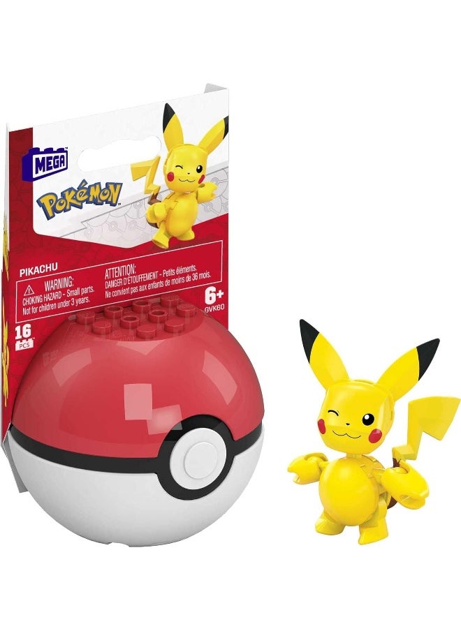 MEGA CONSTRUX Mega Construx Pokemon Pikachu Construction Set, Building Toys for Kids [Amazon Exclusive]  - Image 1