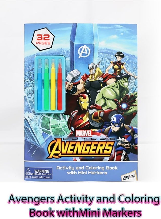 SKOODLE Disney Coloring Activity Books for Kids with 7-Colour Mini Markers Set - Image 2