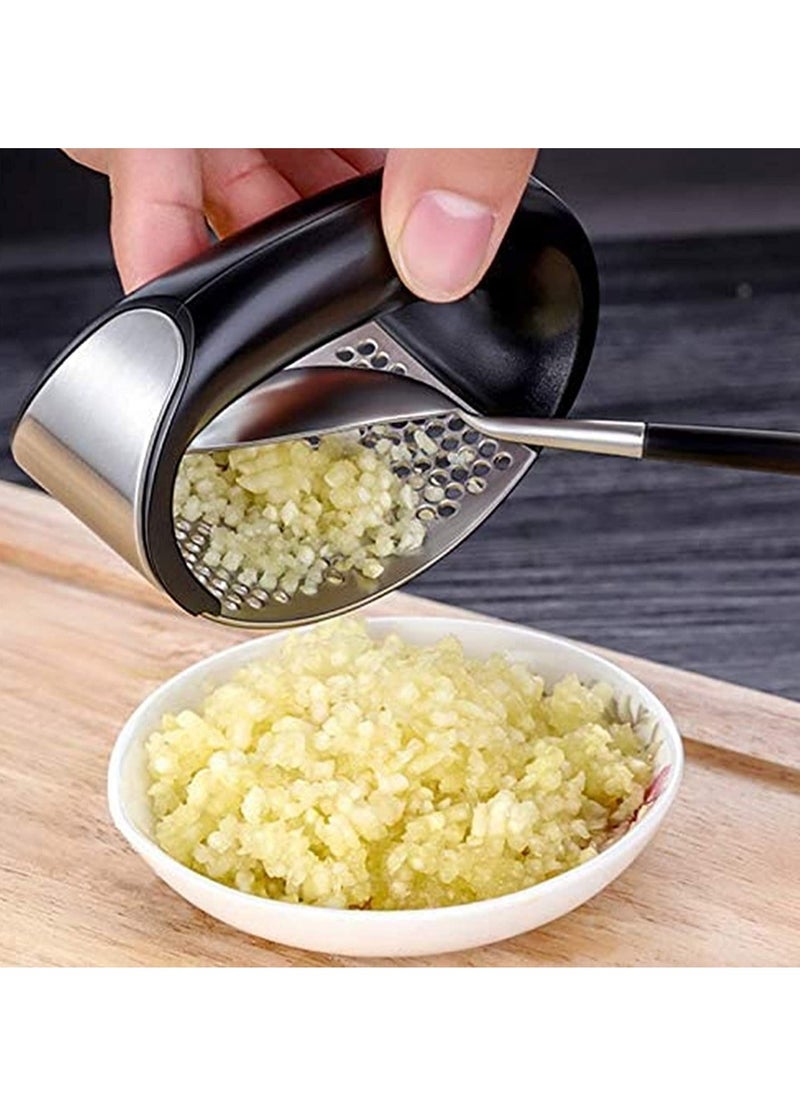 Generic - Multipurpose Garlic Presser Stainless Steel Quick Handy Professional Ginger Garlic Paste Maker Crusher Kitchen Tool - Image 1