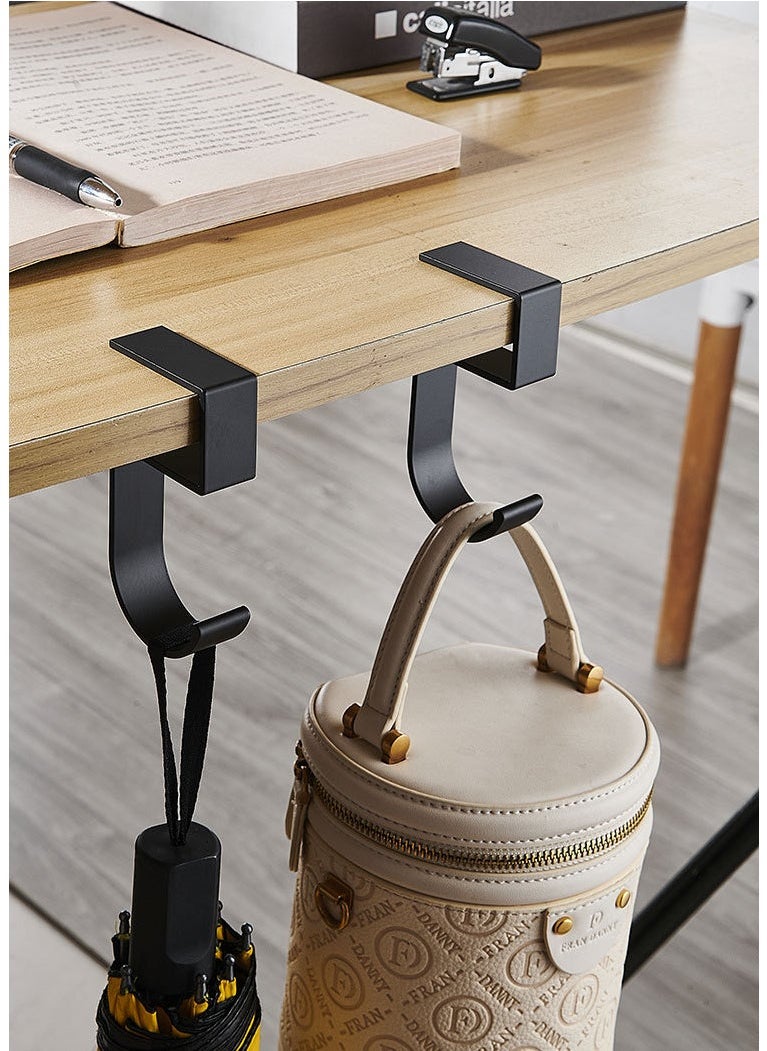 Generic Student Desk Side Bag Hook Organizer Black 5 words 