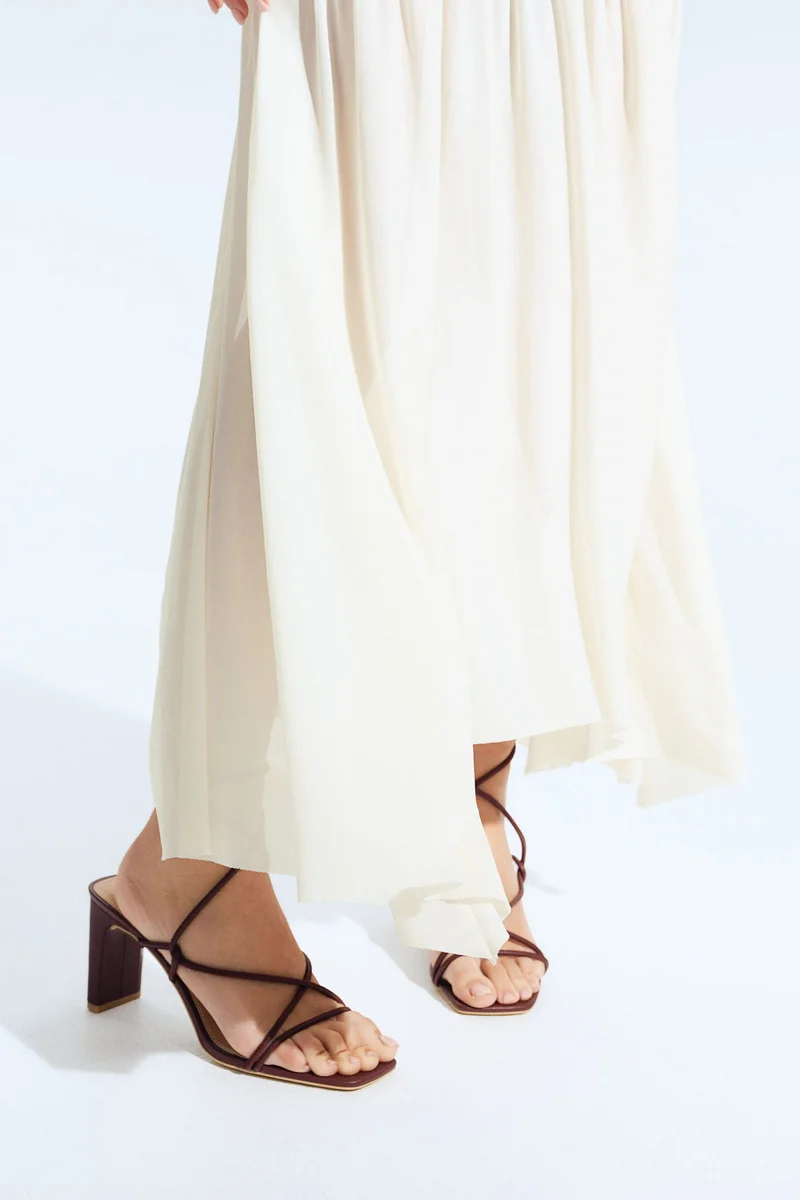 H&M Draped mesh-skirt dress