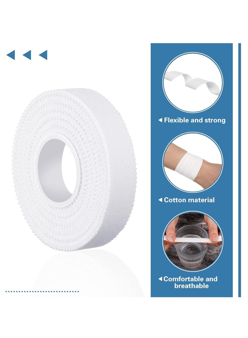 HW Athletic Sports Tape, 3 Rolls Zinc Oxide Tape, 10m x 2.5cm Cohesive Bandage Flexible Breathable Wrist Finger Tape Easy Tear Athletic Sports Tape for Sports Ankle（White） - Image 2