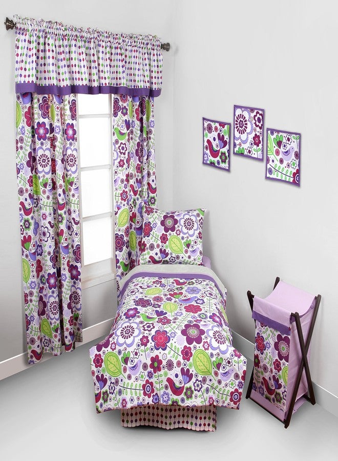 Bacati Botanical Girls Fabric Memo Photo Bulletin Board, Purple - Image 2