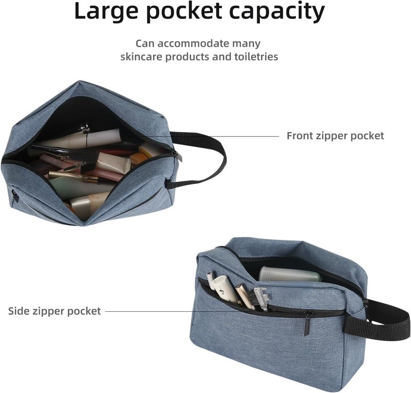 Icramsy Travel Toiletry bag Toiletry bag for women men Hanging Cosmetic bag Travel accessories for Women Men, Blue, Modern - Image 3