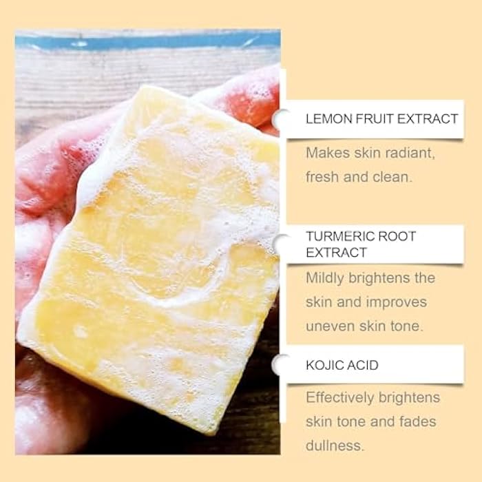 Bruiseweed Turmeric Wash and Care 3 Piece Set, Turmeric Trio: Kojic Soap Bar/Facial Pads/Face Cleansing Wash with Brush, Jabon de Curcuma, Tumeric Soap Facial Cleaner Skincare Three Set for Face & Body (A) - Image 5