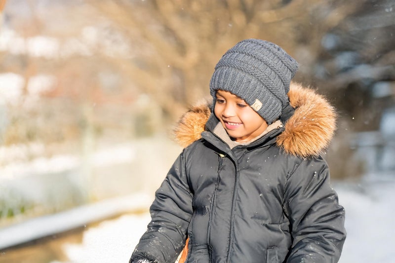Funky Junque Kids Large Beanie - Heather Grey - Image 3