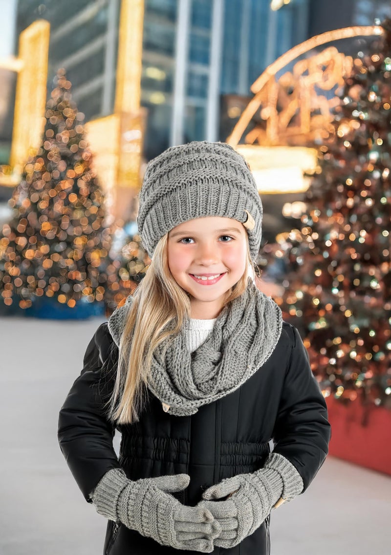 Funky Junque Kids Large Beanie - Heather Grey - Image 5