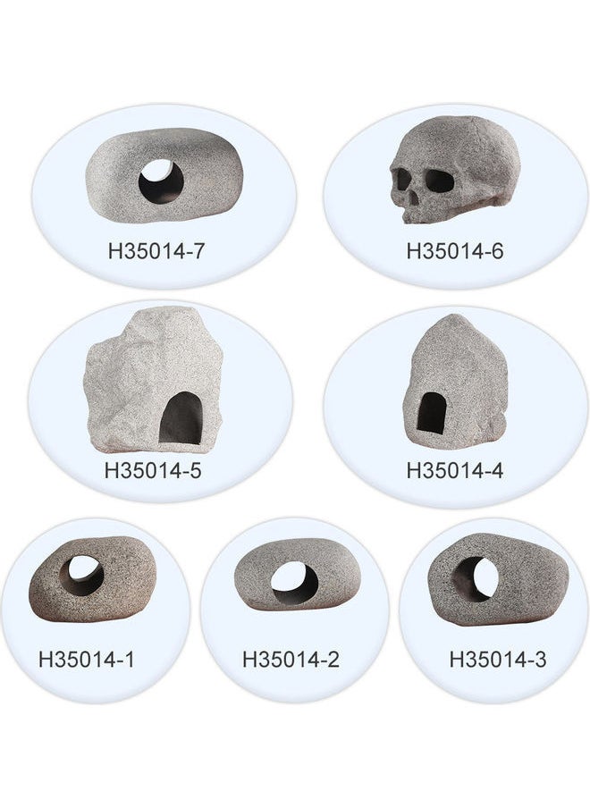 NIBEMINENT Aquarium Ceramic Cave Decoration Cichlid Stone Grey 16 x 10cm  - Image 5