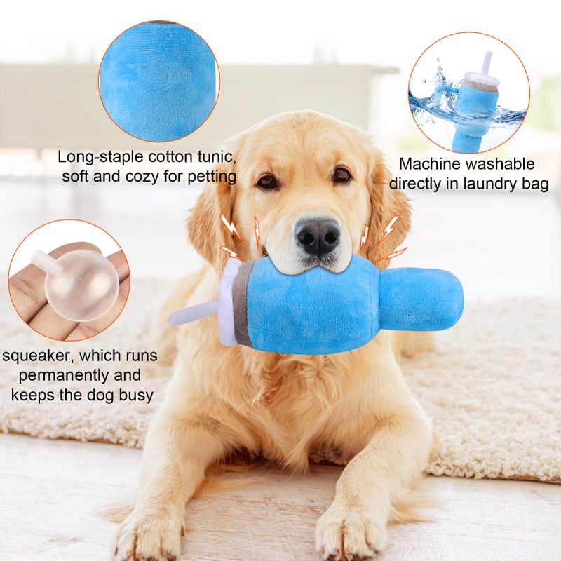 Mity Rain Funny Tumbler with Handle Cup, Interactive Squeaky Dog Toys for Small/Medium/Large Dogs (1 Pink) - Image 3