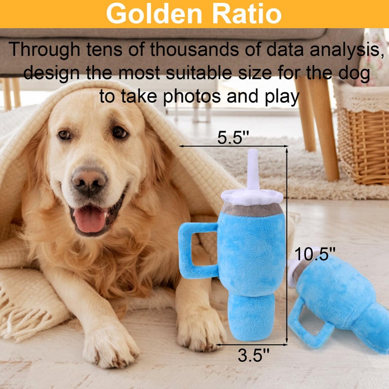 Mity Rain Funny Tumbler with Handle Cup, Interactive Squeaky Dog Toys for Small/Medium/Large Dogs (1 Pink) - Image 4