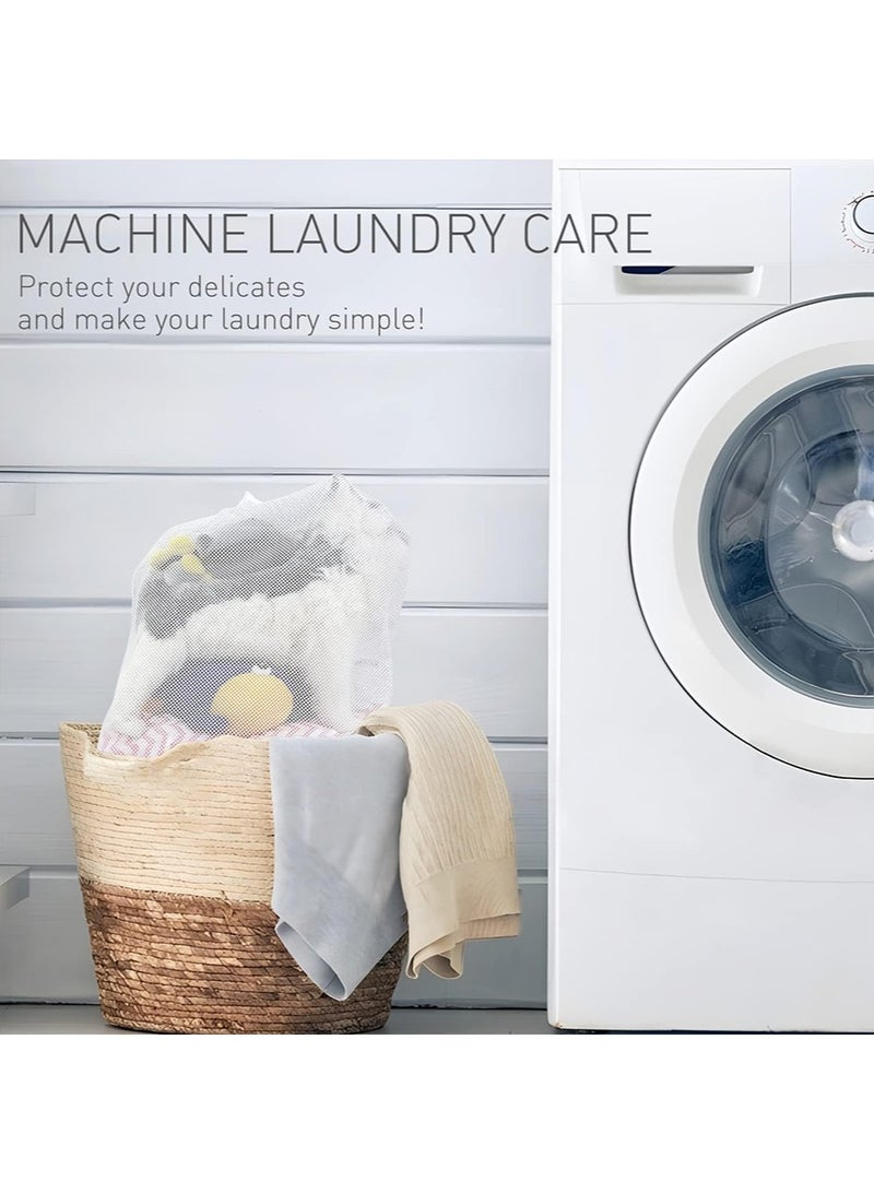 يالونج 3 دائم كيس الغسيل الخلوية شبكة قوية ، 2 كبيرة وكبيرة الحجم ، مع سحب الحبل الختم ، ومناسبة للجامعة ، عنبر وسكان الشقة - Image 3