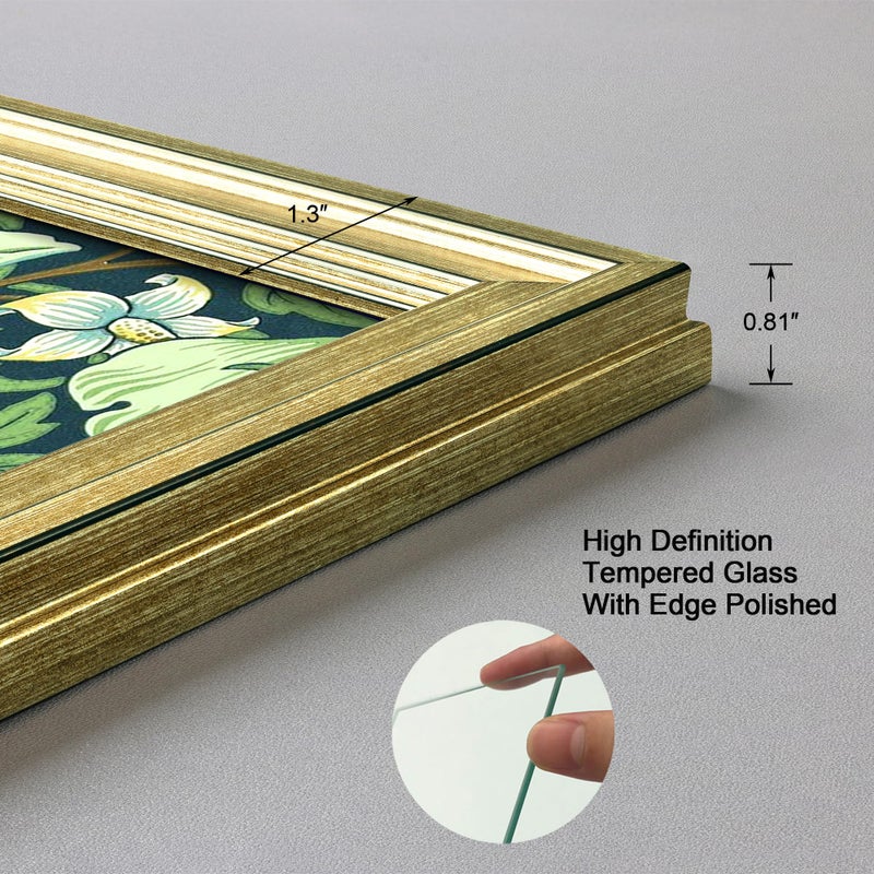DEKWINN,5x7 Picture Frame Set of 4 with Real Glass for Pictures 4x6 with Mat or 5x7 Without Mat, Rustic Farmhouse Photo Frames for Wall or Tabletop Display - Image 4