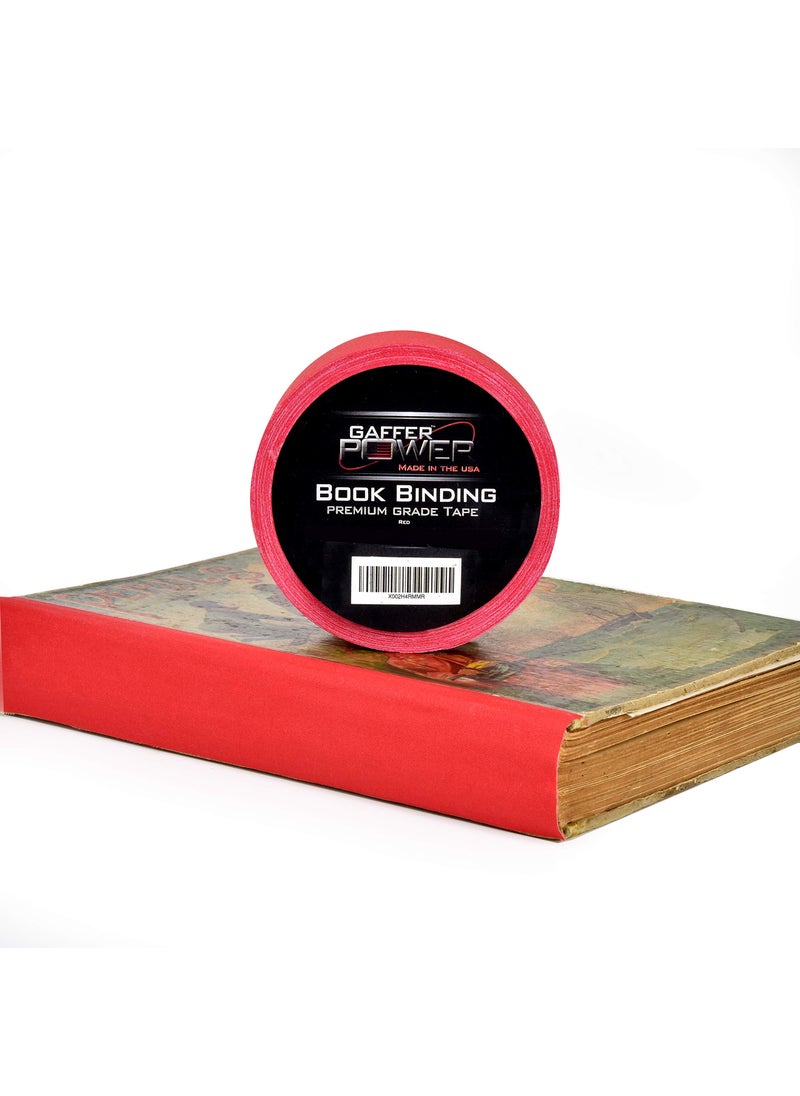 Gaffer Power Gaffer Power Red Bookbinding Tape 2" x 15 Yards | Strong, American Made, Acid-Free Tape for Book Repair, Scrapbooks, and Documents  - Image 2