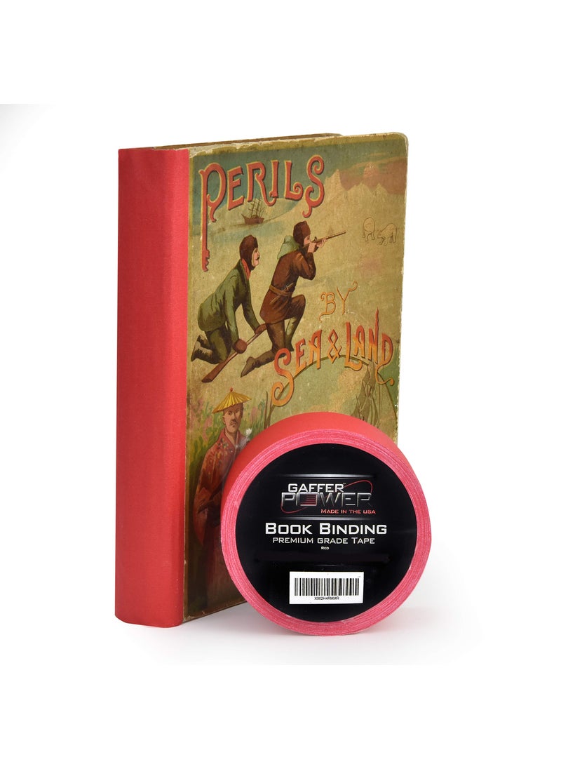 Gaffer Power Gaffer Power Red Bookbinding Tape 2" x 15 Yards | Strong, American Made, Acid-Free Tape for Book Repair, Scrapbooks, and Documents  - Image 3