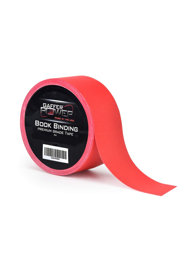 Gaffer Power Gaffer Power Red Bookbinding Tape 2" x 15 Yards | Strong, American Made, Acid-Free Tape for Book Repair, Scrapbooks, and Documents  - Image 1