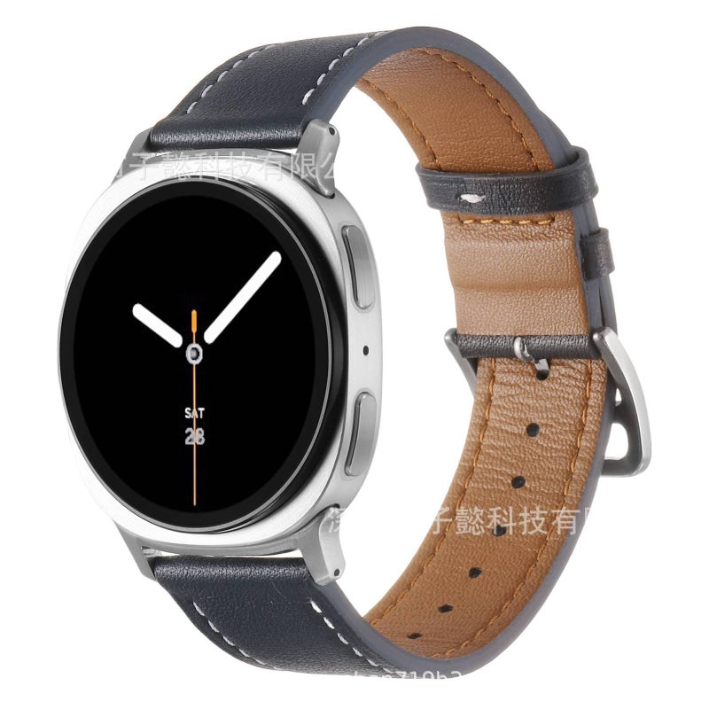 سوار ساعة ذكية باللون أزرق قابل للتعديل سوار جلدي كلاسيكي متوافق مع Samsung Galaxy Watch 8 Classic بملاءمة قابلة للتعديل وحزام بديل - Image 1